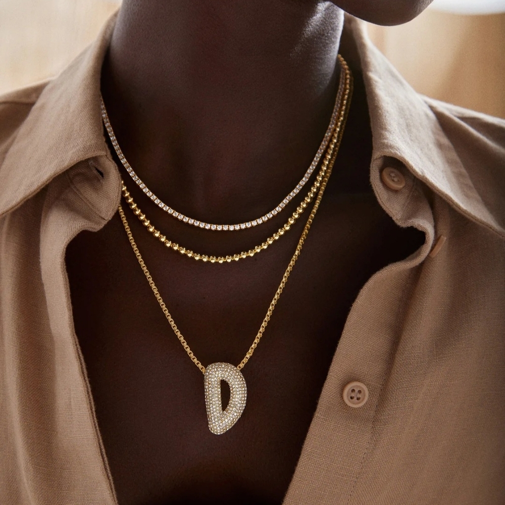 BaubleBar Gold and Silver Layered Necklace